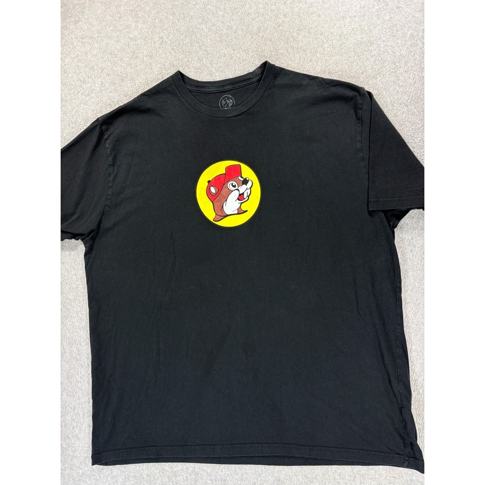 Buc-ees Screened Logo Short Sleeve Crew Tee Shirt (Men's 3XL) Black